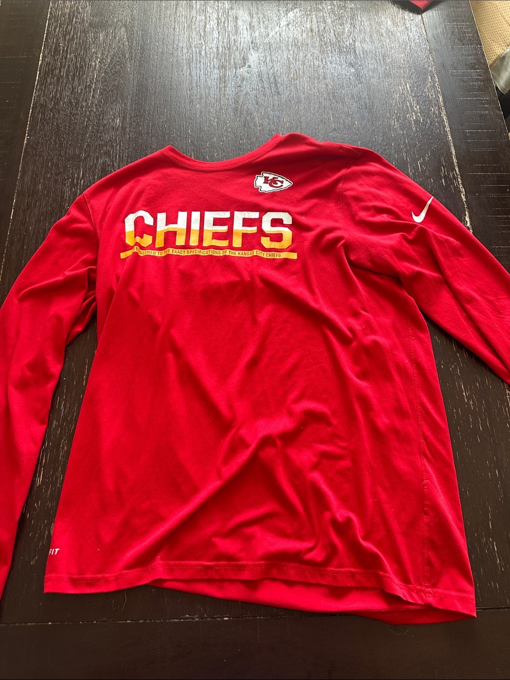 Nike Red Kansas City Chiefs Long-Sleeve Performance Tee